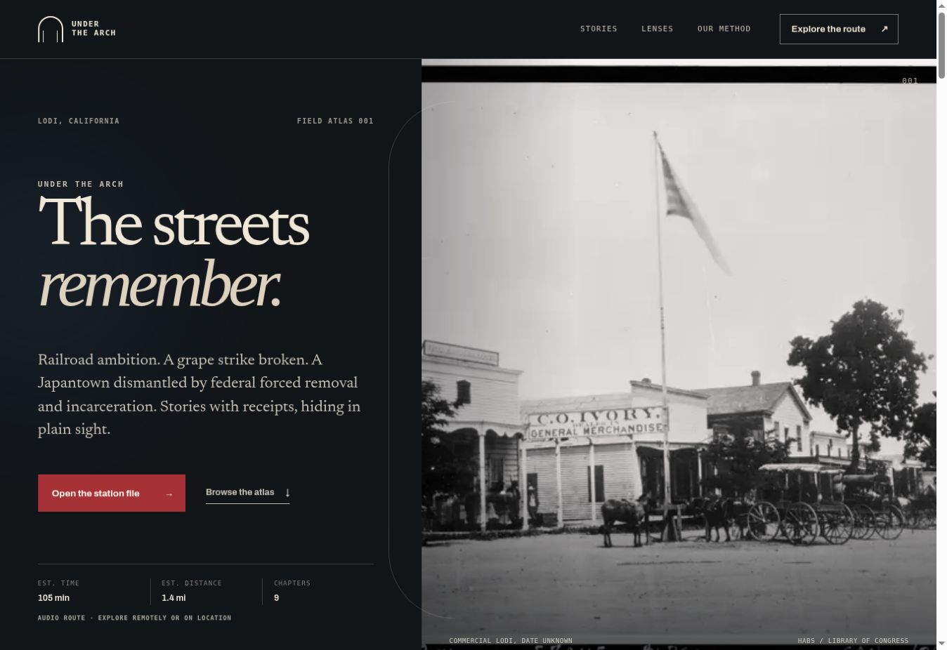 Actual live Lodi Story homepage